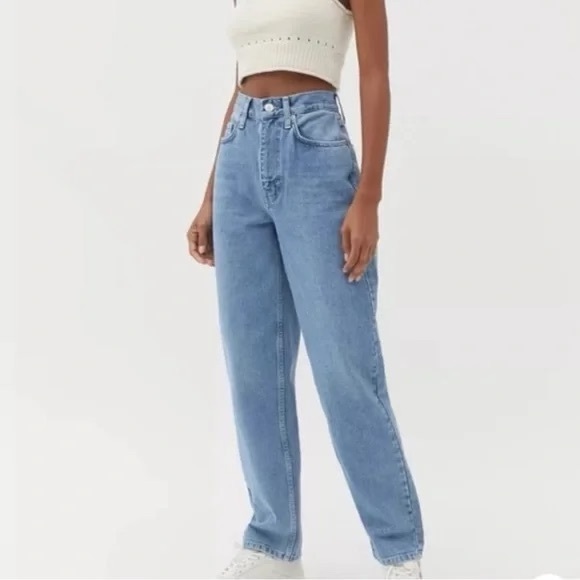 BDG Urban Outfitters High Rise Baggy Jeans, Medium Wash, Size 24. New with Tags - Picture 1 of 7